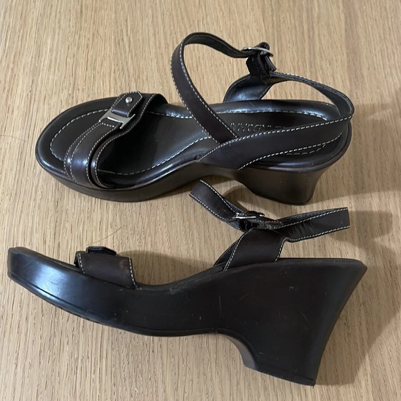 Hillard & Hanson platform wedge sandals size 6.5 - Picture 1 of 16